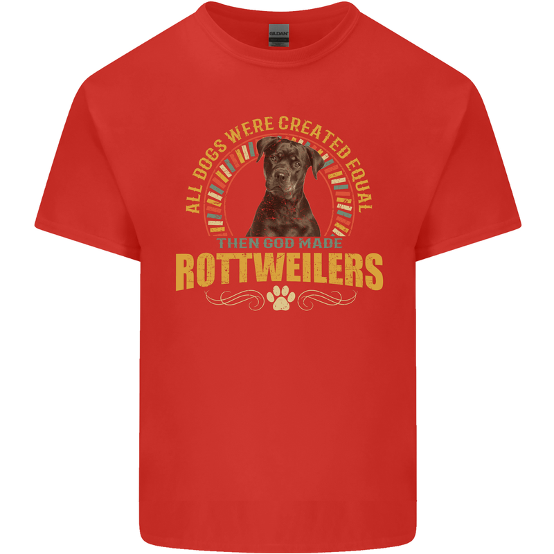 A Rottweiler Dog Kids T-Shirt Childrens Red