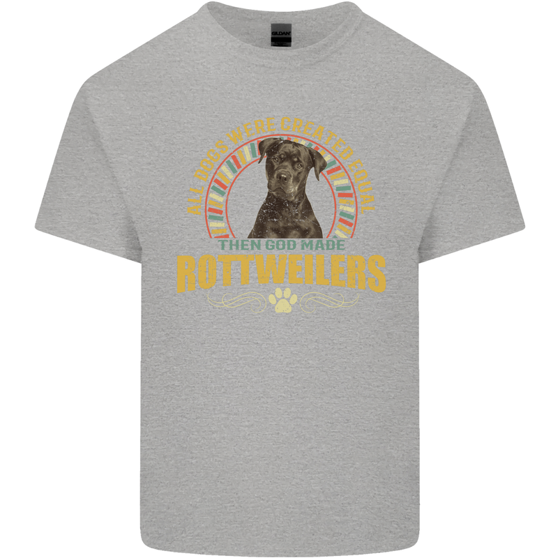 A Rottweiler Dog Kids T-Shirt Childrens Sports Grey