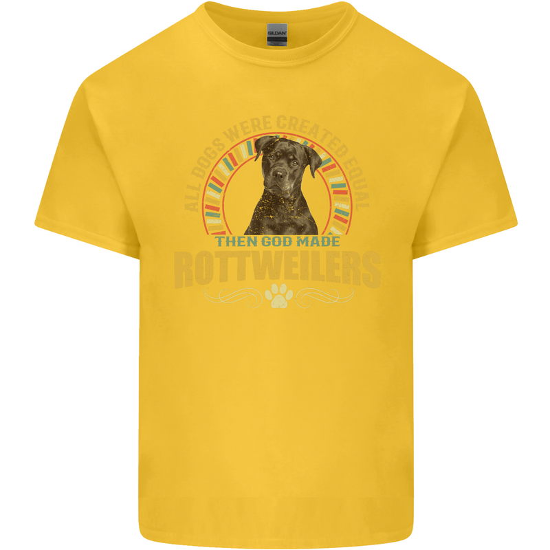 A Rottweiler Dog Kids T-Shirt Childrens Yellow