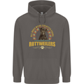 A Rottweiler Dog Mens 80% Cotton Hoodie Charcoal