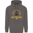 A Rottweiler Dog Mens 80% Cotton Hoodie Charcoal