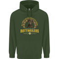 A Rottweiler Dog Mens 80% Cotton Hoodie Forest Green