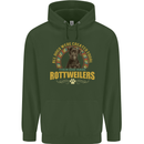 A Rottweiler Dog Mens 80% Cotton Hoodie Forest Green