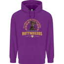 A Rottweiler Dog Mens 80% Cotton Hoodie Purple