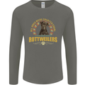 A Rottweiler Dog Mens Long Sleeve T-Shirt Charcoal