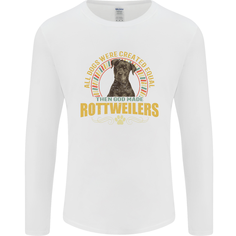 A Rottweiler Dog Mens Long Sleeve T-Shirt White