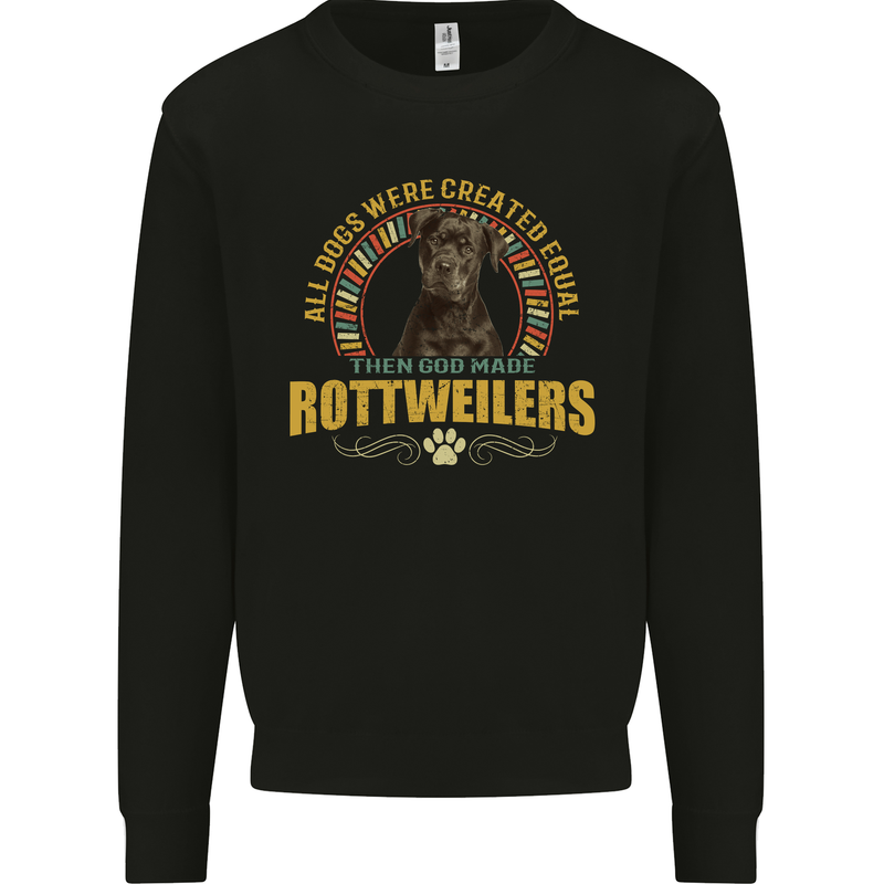 A Rottweiler Dog Mens Sweatshirt Jumper Black