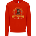A Rottweiler Dog Mens Sweatshirt Jumper Bright Red