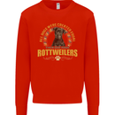 A Rottweiler Dog Mens Sweatshirt Jumper Bright Red