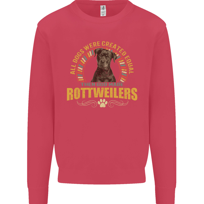 A Rottweiler Dog Mens Sweatshirt Jumper Heliconia