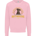 A Rottweiler Dog Mens Sweatshirt Jumper Light Pink