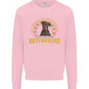 A Rottweiler Dog Mens Sweatshirt Jumper Light Pink