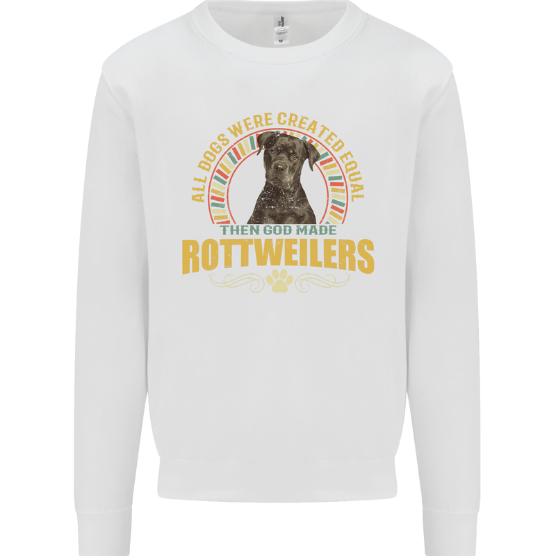 A Rottweiler Dog Mens Sweatshirt Jumper White