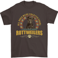 A Rottweiler Dog Mens T-Shirt 100% Cotton Dark Chocolate