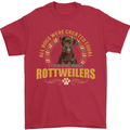 A Rottweiler Dog Mens T-Shirt 100% Cotton Red