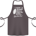 A Rugby Ball for My Wife Player Union Funny Cotton Apron 100% Organic Dark Grey