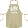 A Rugby Ball for My Wife Player Union Funny Cotton Apron 100% Organic Khaki
