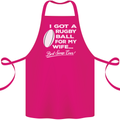 A Rugby Ball for My Wife Player Union Funny Cotton Apron 100% Organic Pink