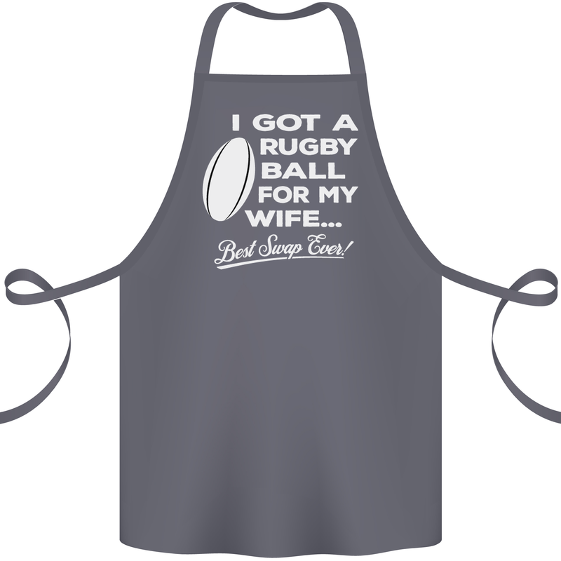 A Rugby Ball for My Wife Player Union Funny Cotton Apron 100% Organic Steel
