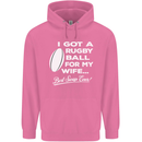 A Rugby Ball for My Wife Player Union Funny Mens 80% Cotton Hoodie Azelea