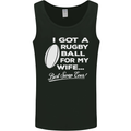 A Rugby Ball for My Wife Player Union Funny Mens Vest Tank Top Black