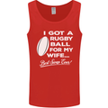 A Rugby Ball for My Wife Player Union Funny Mens Vest Tank Top Red