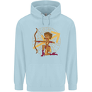 A Sagittarius Female Archer Star Sign Zodiac Childrens Kids Hoodie Light Blue