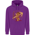 A Sagittarius Female Archer Star Sign Zodiac Childrens Kids Hoodie Purple
