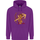 A Sagittarius Female Archer Star Sign Zodiac Childrens Kids Hoodie Purple