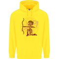 A Sagittarius Female Archer Star Sign Zodiac Childrens Kids Hoodie Yellow