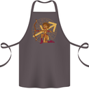 A Sagittarius Female Archer Star Sign Zodiac Cotton Apron 100% Organic Dark Grey