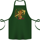 A Sagittarius Female Archer Star Sign Zodiac Cotton Apron 100% Organic Forest Green