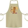 A Sagittarius Female Archer Star Sign Zodiac Cotton Apron 100% Organic Khaki