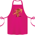 A Sagittarius Female Archer Star Sign Zodiac Cotton Apron 100% Organic Pink