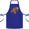 A Sagittarius Female Archer Star Sign Zodiac Cotton Apron 100% Organic Royal Blue