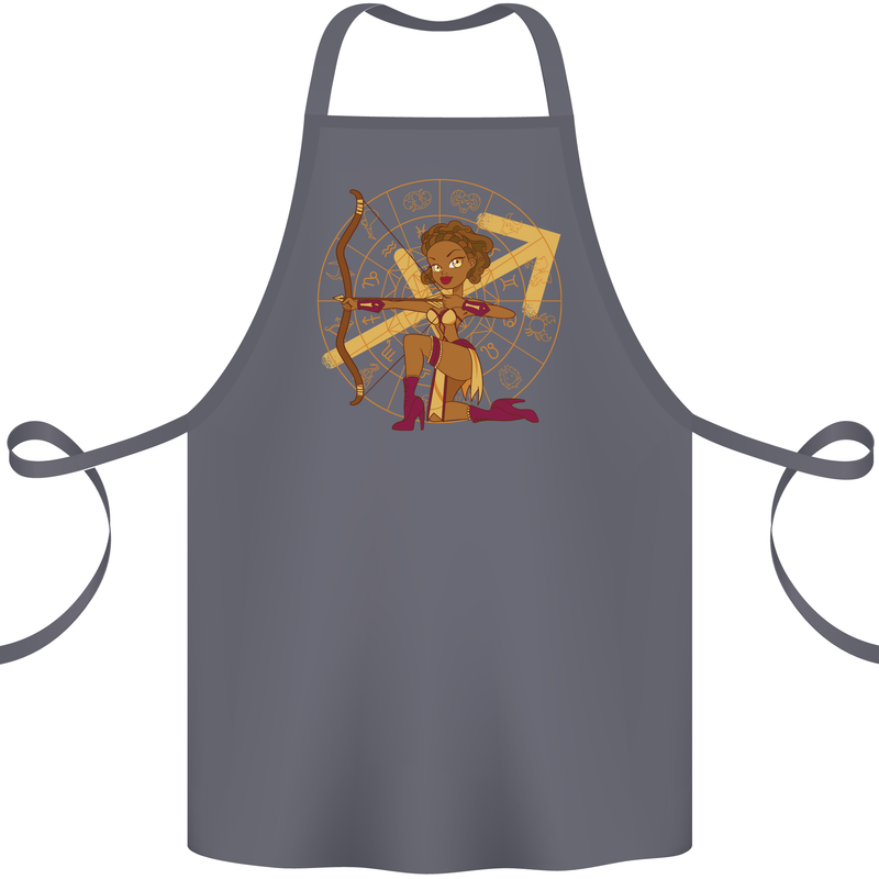 A Sagittarius Female Archer Star Sign Zodiac Cotton Apron 100% Organic Steel