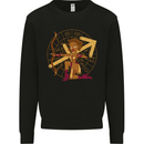 A Sagittarius Female Archer Star Sign Zodiac Kids Sweatshirt Jumper Black