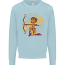 A Sagittarius Female Archer Star Sign Zodiac Kids Sweatshirt Jumper Light Blue