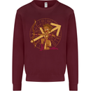 A Sagittarius Female Archer Star Sign Zodiac Kids Sweatshirt Jumper Maroon