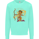 A Sagittarius Female Archer Star Sign Zodiac Kids Sweatshirt Jumper Peppermint
