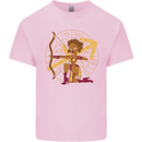 A Sagittarius Female Archer Star Sign Zodiac Kids T-Shirt Childrens Light Pink
