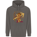A Sagittarius Female Archer Star Sign Zodiac Mens 80% Cotton Hoodie Charcoal