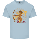 A Sagittarius Female Archer Star Sign Zodiac Mens Cotton T-Shirt Tee Top Light Blue