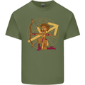 A Sagittarius Female Archer Star Sign Zodiac Mens Cotton T-Shirt Tee Top Military Green