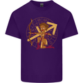 A Sagittarius Female Archer Star Sign Zodiac Mens Cotton T-Shirt Tee Top Purple
