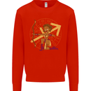 A Sagittarius Female Archer Star Sign Zodiac Mens Sweatshirt Jumper Bright Red