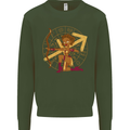 A Sagittarius Female Archer Star Sign Zodiac Mens Sweatshirt Jumper Forest Green