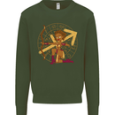 A Sagittarius Female Archer Star Sign Zodiac Mens Sweatshirt Jumper Forest Green