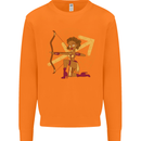 A Sagittarius Female Archer Star Sign Zodiac Mens Sweatshirt Jumper Orange