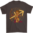 A Sagittarius Female Archer Star Sign Zodiac Mens T-Shirt 100% Cotton Dark Chocolate